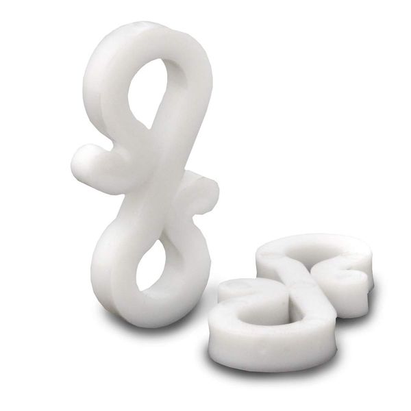 S4U Gutter Hooks, 25 White Plastic Hooks for Securing String Lights to Guttering, Indoor/Outdoor Usage, LED, 35MM Long