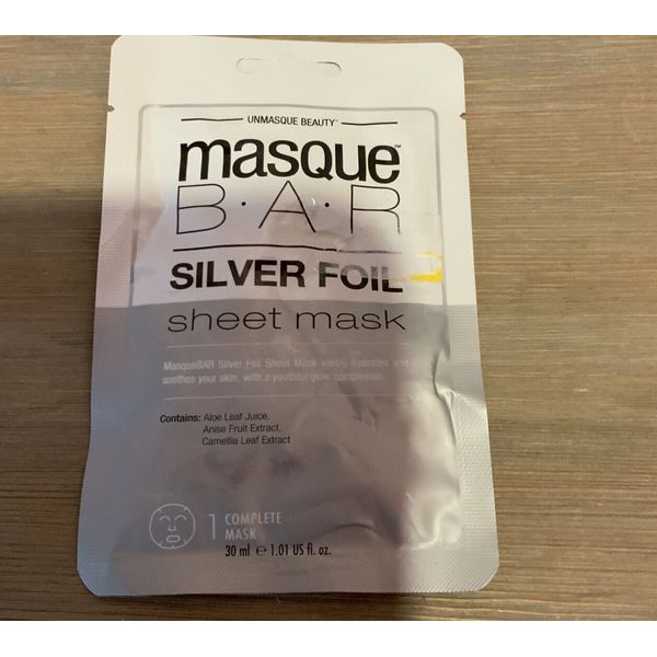 🌍 Masque Bar Silver Foil Sheet Mask 30 ml,New ‼️