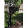 Stratford Plastic Mailbox and Post Kit, SC000BAM, Black, Medium Capacity