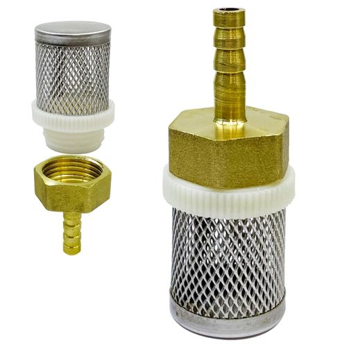 COTONLAKE Stainless Steel Filter Copper Tube Joint 8mm Diameter Hose Connection, Garden, Swimming Pool, Fish Tank Hose Filter, Suction Strainers Used to Remove Debris and Reduce Solid Entry(8mm)