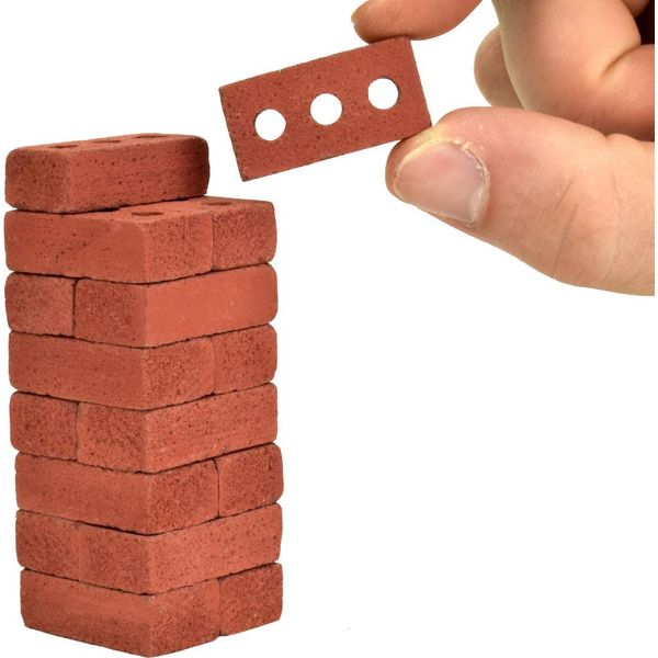 Acacia Grove Mini Red Bricks, 1:6 Scale (16 Pack)