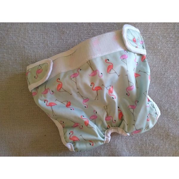 Pet Magasin Flamingo Reusable Dog Diapers Swimsuit Small