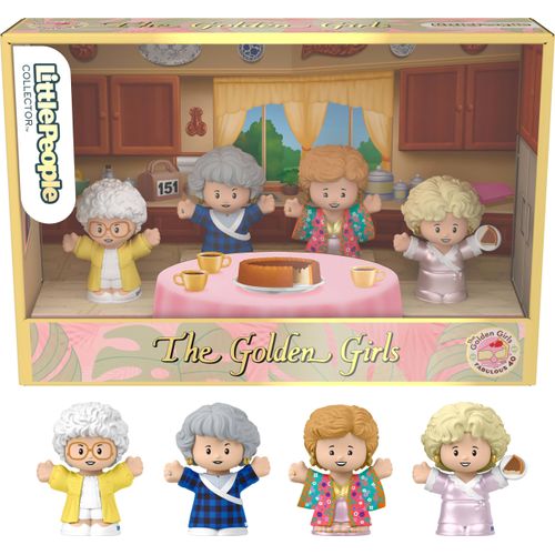 ​Little People Collector The Golden Girls Late Night Cheesecake 40th Anniversary Figure Set in a Display Gift Box for Adults & Fans