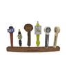 Personalized Engraved Customized Handmade Oak Whiskey Barrel 9 Beer Tap Wall Mountable Display (6 Taps)