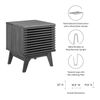 Modway Render Mid-Century Modern 19" Vinyl Record Display Stand in Charcoal