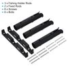 3 Tube Fishing Rod Holders Plastic Wall-Mounted Rack Pole Bracket