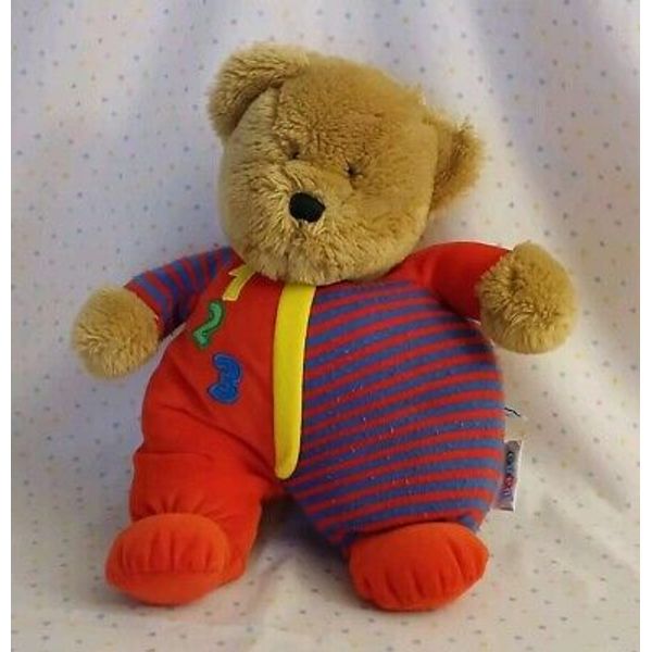 Vintage Eden Primary 123 Chubby Teddy Bear Stuffed Plush 11” READ Damaged