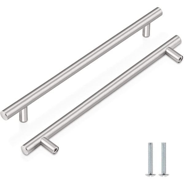 2 Pack Kitchen Cupboard Handles Stainless Steel Kitchen Door Handles Brushed Cabinet Handles Wardrobe Handles Drawer Handles (Hole Centre 160mm)