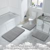 Three-Piece Soft Memory Foam Bathroom Rug Set Quick-Drying and Non-Slip