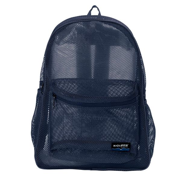 Heavy Duty Classic Student Mesh Backpack | Padded Straps | Navy