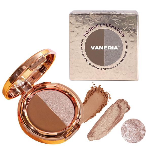 VANERIA Eyeshadow Palette,Shade Eye Color in Matte,Glitter,Long Wear Natural Vegan Eye Shadow.2.6g (Earthy)