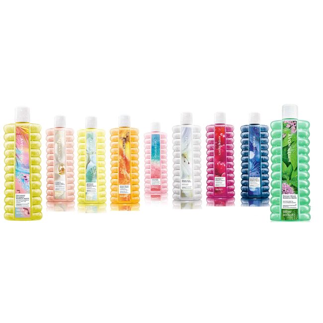 6 X Mixed Avon Bubble Bath Various Fruity & Floral Scented 500ml