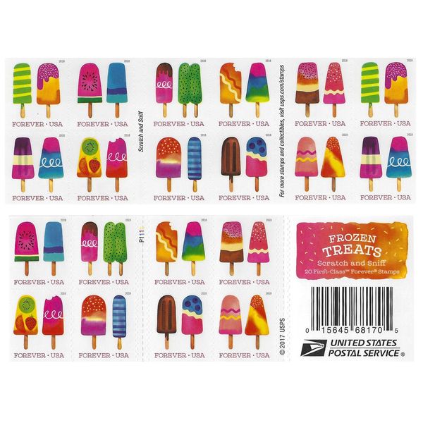 USPS The Frozen Treats Postage Stamps (Book of 20)