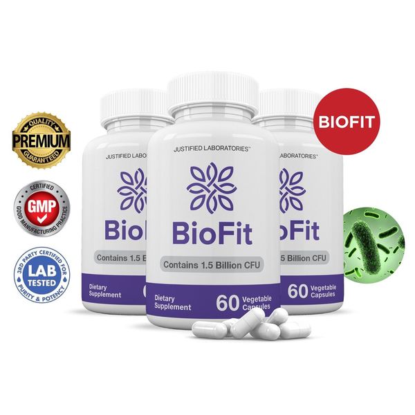 Biofit Probiotic 1.5 Billion CFU Bio Fit Supplement for Men & Women 3 Pack