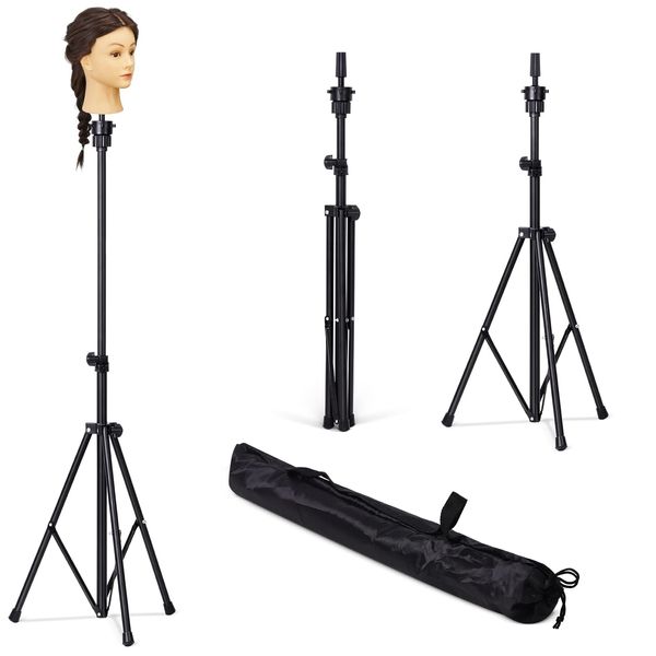 Neverland Beauty Stand Clamp, Mannequin Head, Wig, Stand, Tripod Type, Adjustable 30.5 - 47.2 inches (77.5 - 120 cm), Suitable for Newcomer Training, Barber Training, For Beauty Salons, Barber Salon