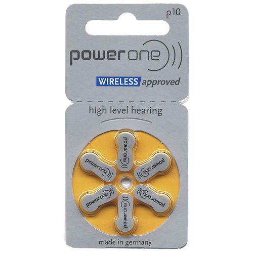 PowerOne Hearing Aid Batteries Size 10 - 10 Packs of 6 Cells