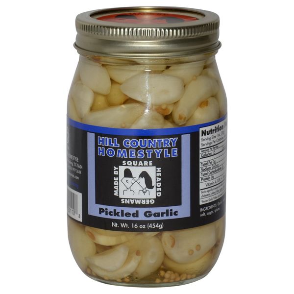 Texas Hill Country Peeled Pickled Garlic Cloves 16oz