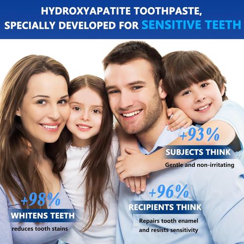 7.5% Nano Hydroxyapatite Toothpastes for Enamel Protection and Tooth Strengthening, Fluoride-Free Cooling Mint, Promotes Fresh Breath, Daily Use for Oral Health Mild Mint, 4.23 Oz, （2 Pack）