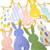 (2 Pack) Easter Bunny Bunting, Printed on Card - Double Sided - 2 Meters