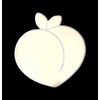 Super Cool Creations Engraved Peach shaped Acrylic Mirror - 12cm
