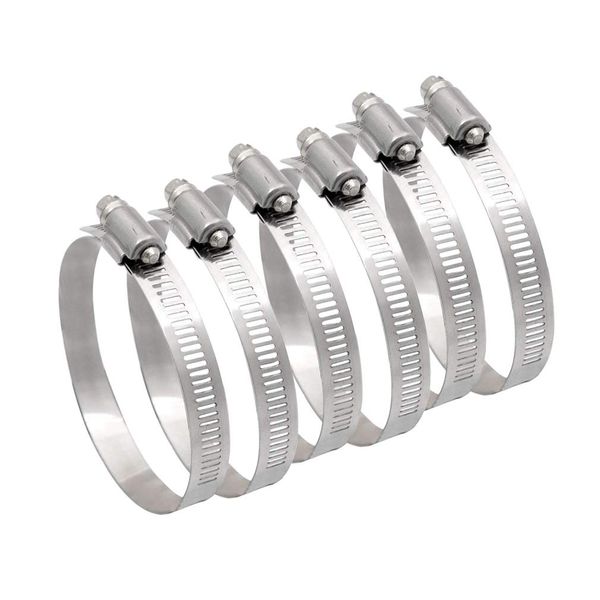 FUJIE 6 Pcs Metal Hose Clip 91-114mm Diameter Adjustable Stainless Steel Ducting Clamps for Flexible Hose