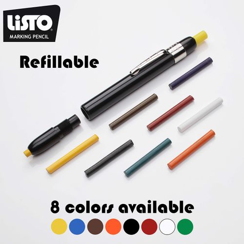 Listo 162 Marking Pencils Refill - YELLOW, Box of 72, Grease Pencils/China Marking Pencils/Wax Pencils