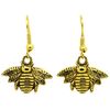 Bluebubble BEES GO BUZZ Gold Bee Dangle Earrings on Gift Card