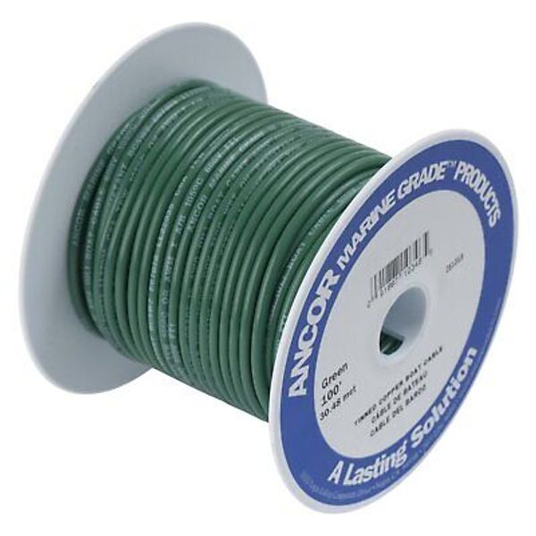 111310 Electrical Tinned Copper Battery Cable (8-Gauge, Green, 100-Feet)