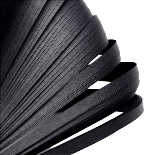 Black Quilling Strips Paper 10mm Solid Color Paper Filigee 10mm Craft Origami Strips 120pc 21inch Length