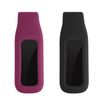 kwmobile 2x Clip Holders Compatible with Fitbit luxe - Clip-On Holder Replacement Set - Black/Bordeaux