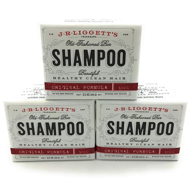 J.R. Liggett's Shampoo-Original Old-Fashioned Bar - 3.5 Ounce (Pack of 3)