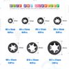 Glarks 280Pcs Internal Tooth Starlock Push On Locking Washers Speed Clips Fasteners Assortment Kit
