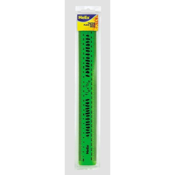 3xTiger 30cm Flexible Ruler Assorted Colours x 1 Single Rule
