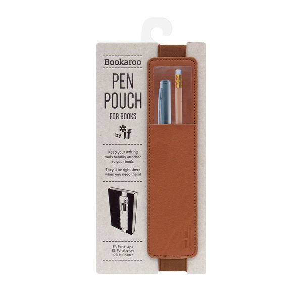 IF 40702 Bookaroo Pen Pouch Notebook/Pen Organiser Elasticated A5 Notebook -Brown
