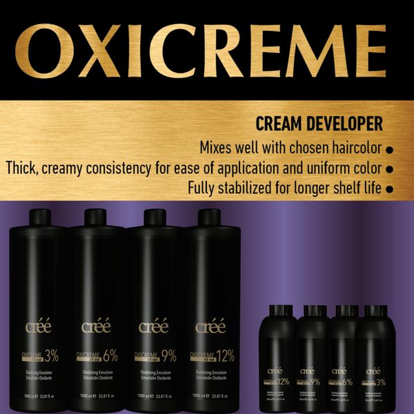 Créé Professional Oxicreme Peroxide Developer Series (20 Volume, 1000 ml)