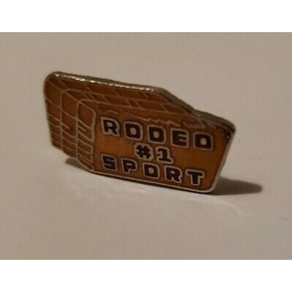 Rodeo #1 Sport Hay Bale Jumping Vintage Enamel Lapel Pin