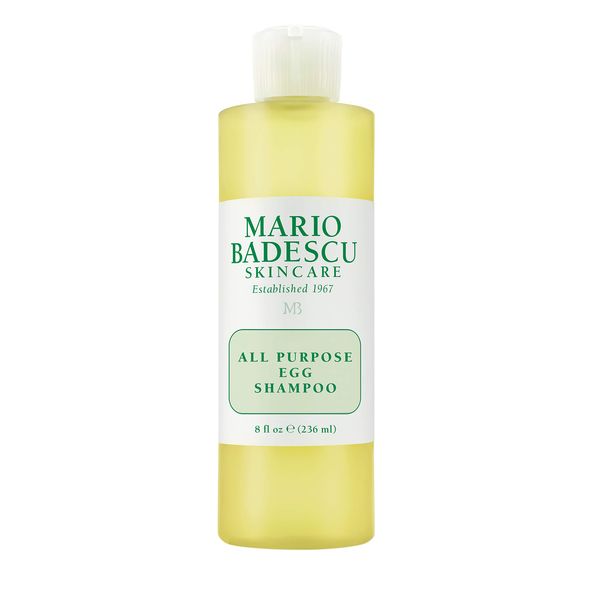 Mario Badescu All Purpose Egg Shampoo for All Hair and Skin Types | Shampoo and Body Wash that Cleanses and Nourishes |Formulated with Egg White Proteins, 8 Fl Oz