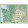 Washington State Map - 23.3 x 16.5 inches – Paper Laminated