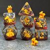 Sage's Baby Squirrel Familiar Resin Polyhedral Dice Set