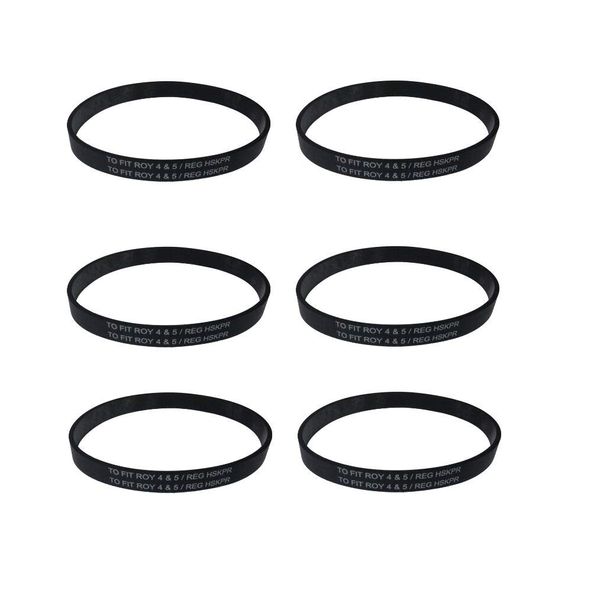 6 Vacuum Belts for Dirt Devil Type 4, 5 Featherlite, Vision