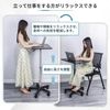 Euiuxoy Elevating Desk, Standing Desk, Elevating Table High Table, Standing Desk, Side Table, Elevating Stand, PC Desk, Computer Desk, Compact, Up/Down Type, Gas Pressure, Casters, Stepless Elevation,