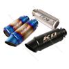 Black/Blue 51mm Exhaust Pipe Motorcycle Universal Mufflers Removable DB Killer