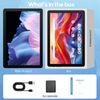 DigiLand Android Tablet, 10.1" Android 14 Tablets with Octa-Core, 6000mAh Battery, Dual Camera, IPS HD Display, Ultra-Thin & Lightweight - Gray