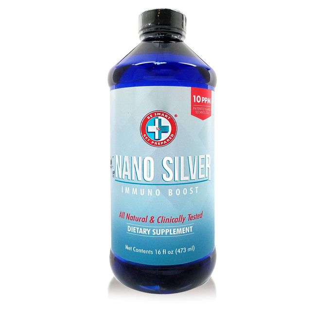Be Smart Get Prepared 10 PPM Nano Silver Immuno Boost Supplement,16 FL Oz