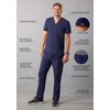 Adar Addition Go-Basic Scrub Set For Men - Classic V-Neck Scrub Top & Cargo Scrub Pants - A9300 - Navy - 2X