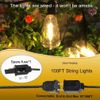 100FT LED Outdoor String Lights,Waterproof Patio Lights,Shatterproof ST38 Edison