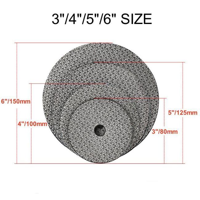 4 Steps Electroplated Diamond Polishing Pads 100mm