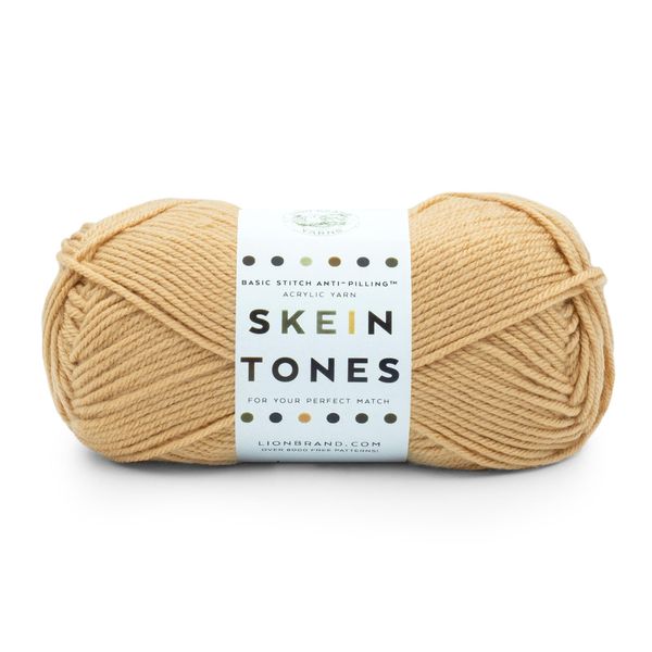 Lion Brand Yarn Basic Stitch Anti Pilling Yarn, Skein Tones Beech