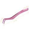 Clusters DIY Lash Tweezers, Eyelash Applicator, 2 in 1 Lash Tweezers Strip Lashes, Double Ended Eyelash Tool with Built in Lash Comb for Precise Lash Application, Curved Eyelash Nipper