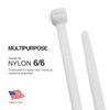 TR Industrial Multi-Purpose Natural Cable Ties, 18 inches, 50 Pack